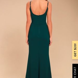 Lulus green maxi dress